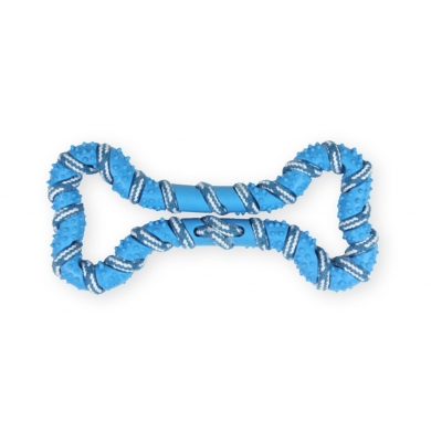 Pet Nova rope bone 20cm niebieski